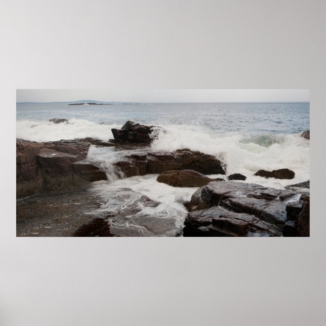 Rocky Coastline, Acadia National Park, Maine Poster (Front)
