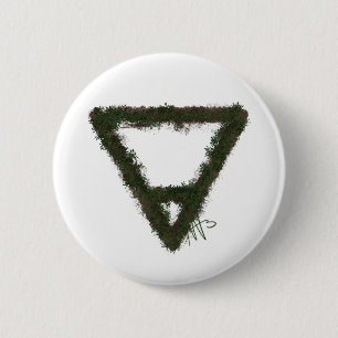 Rocky Earth Element Alchemy Symbol 2 Inch Round Button