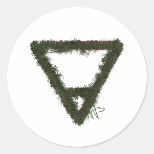 Rocky Earth Element Alchemy Symbol Classic Round Sticker