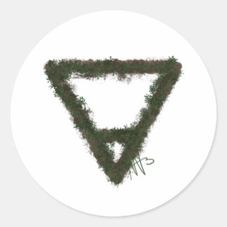 Rocky Earth Element Alchemy Symbol Classic Round Sticker
