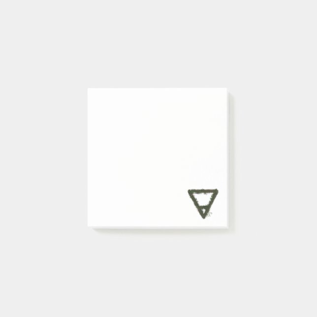 Rocky Earth Element Alchemy Symbol Post-it Notes (Front)