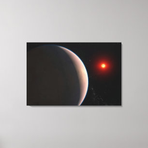 Rocky Exoplanet Gj 486 B Orbiting A Red Dwarf Star Canvas Print