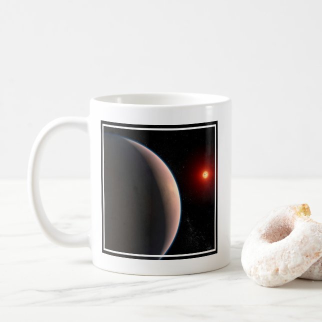 Rocky Exoplanet Gj 486 B Orbiting A Red Dwarf Star Coffee Mug (With Donut)