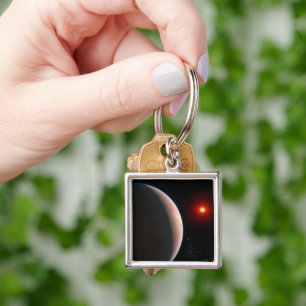 Rocky Exoplanet Gj 486 B Orbiting A Red Dwarf Star Keychain