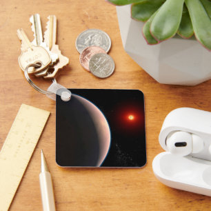 Rocky Exoplanet Gj 486 B Orbiting A Red Dwarf Star Keychain