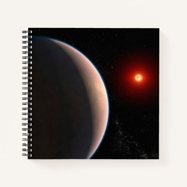 Rocky Exoplanet Gj 486 B Orbiting A Red Dwarf Star Notebook (Front)
