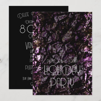 Rocky Grunge Texture Holiday Party Invitation