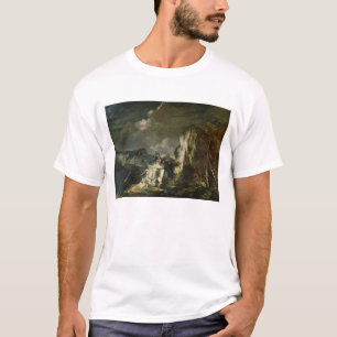 Rocky Landscape with a Huntsman and Warriors (oil T-Shirt