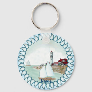 Rocky Lighthouse  Keychain