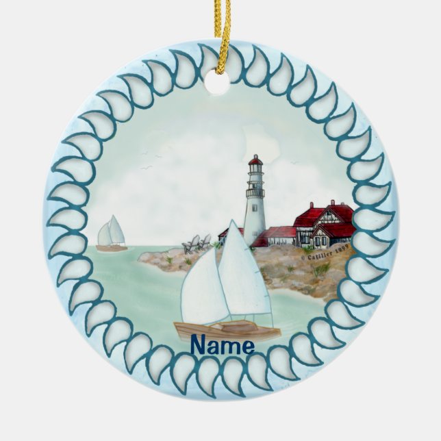 Rocky Lighthouse ornament (Front)