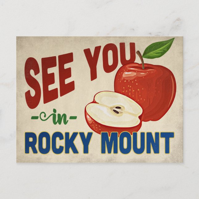Rocky Mount North Carolina Apple - Vintage Postcard (Front)
