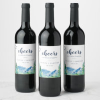 Rocky Mountain Cheers Mariages Étiquettes de vin