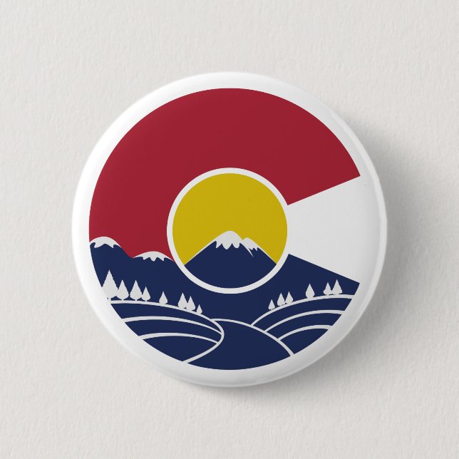 Rocky Mountain Colorado C 2 Inch Round Button (Front)