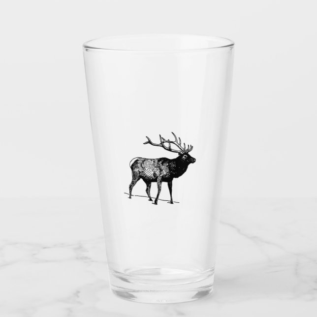 Rocky Mountain Elk Bull Glass (Front)