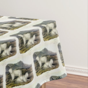 Rocky Mountain Goat (Capra Americana by Audubon Tablecloth