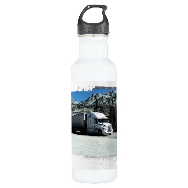 Rocky Mountain Hauler - Freight Truck Driver 710 Ml Water Bottle (Front)