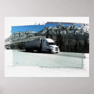 Rocky Mountain Hauler - Freight Truck Driver Poster