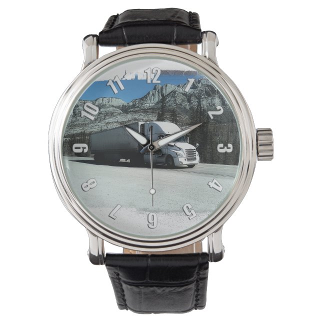 Rocky Mountain Hauler - Freight Truck Driver  Watch (Front)