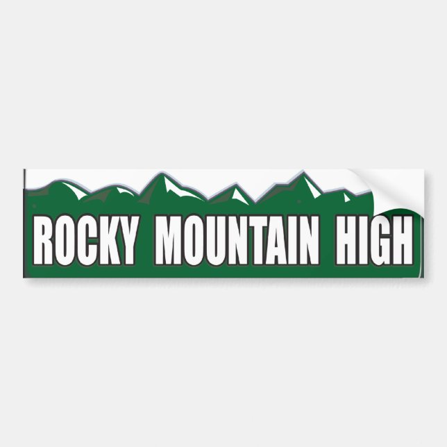 Rocky Mountain High Bumper Sticker (Front)