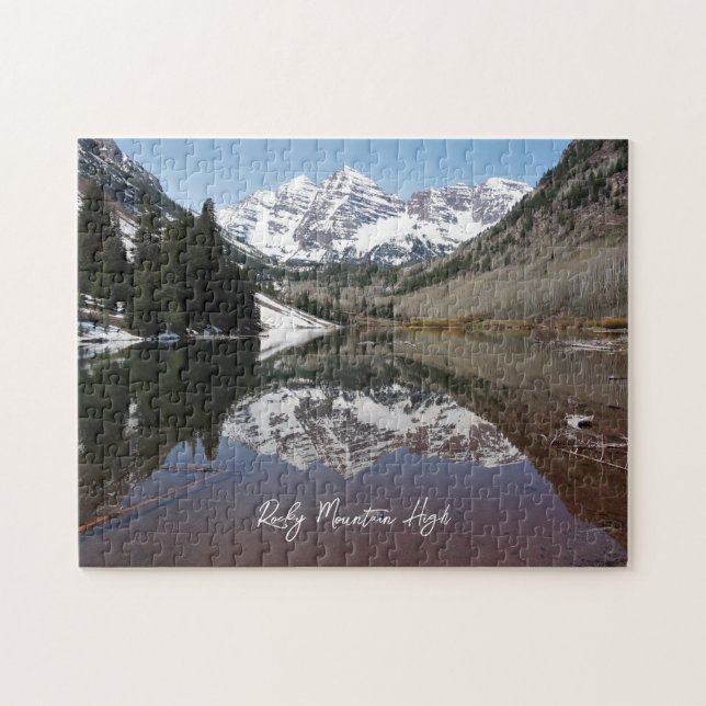 Rocky Mountain High Maroon Bells Aspen Colorado Jigsaw Puzzle (Horizontal)