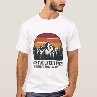 Rocky Mountain High Vintage Hiking Design T-Shirt