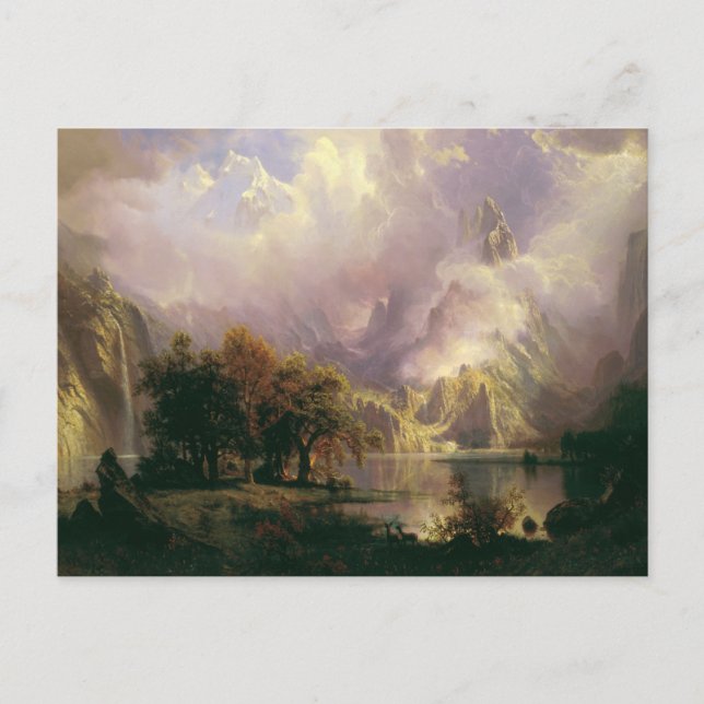 Rocky Mountain Landscape by Albert Bierstadt, 1870 Postcard (Front)