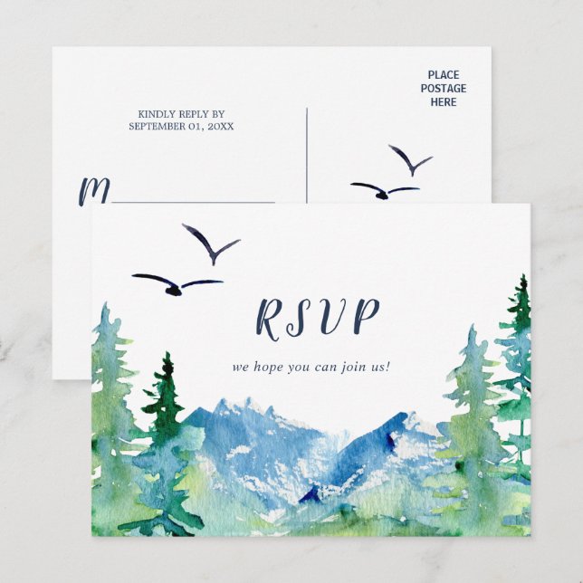 Rocky Mountain Menu Choice RSVP Postcard (Front/Back)