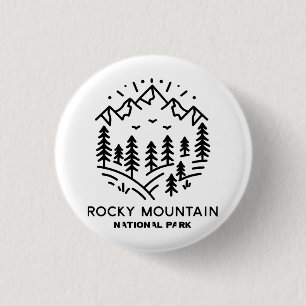 Rocky Mountain National Park  1 Inch Round Button