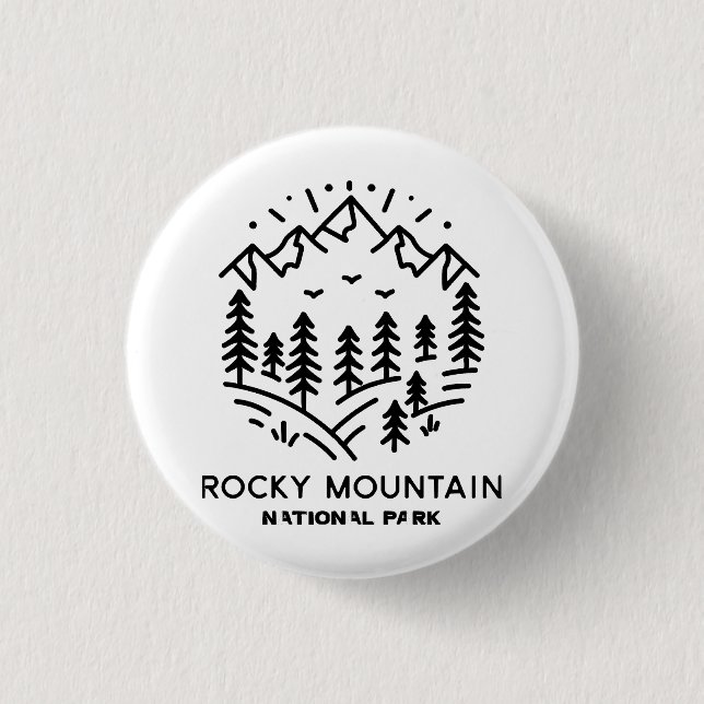 Rocky Mountain National Park  1 Inch Round Button (Front)
