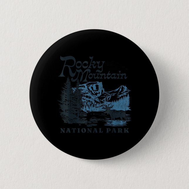 Rocky Mountain National Park 2 Inch Round Button (Front)