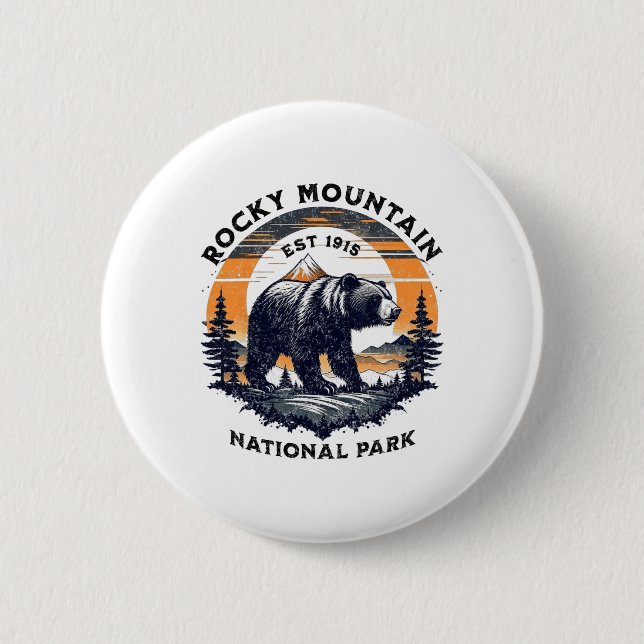 Rocky Mountain National Park  2 Inch Round Button (Front)