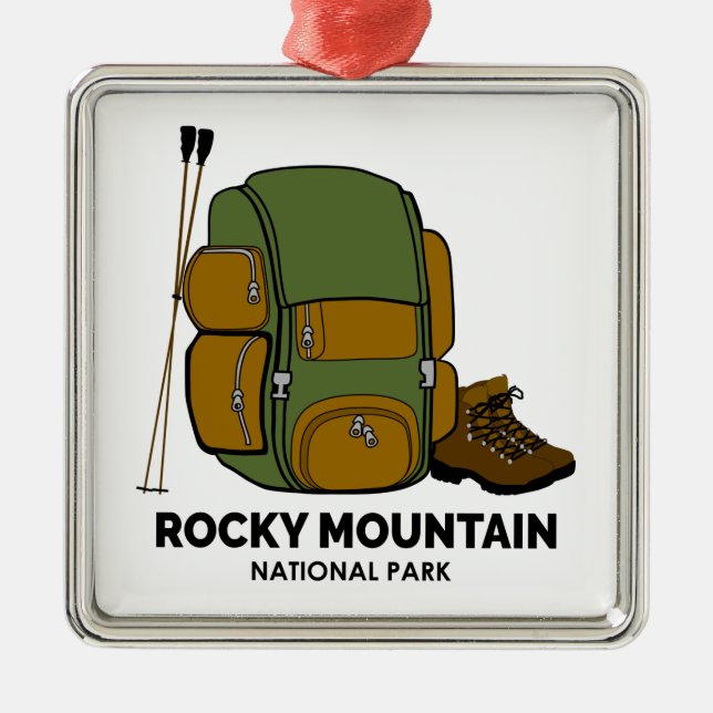 Rocky Mountain National Park Backpack Metal Ornament (Front)