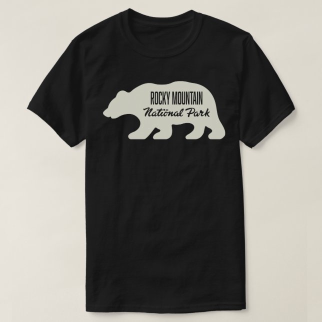 Rocky Mountain National Park Bear Tan T-Shirt (Design Front)