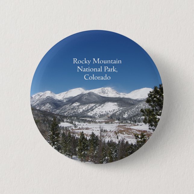 Rocky Mountain National Park button (Front)