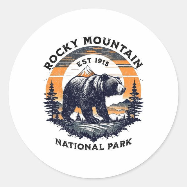Rocky Mountain National Park  Classic Round Sticker (Front)