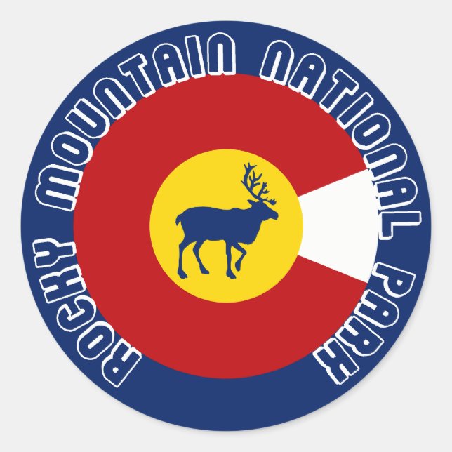 Rocky Mountain National Park Classic Round Sticker (Front)