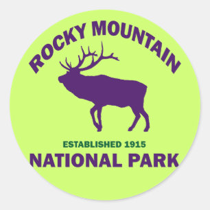 ROCKY MOUNTAIN NATIONAL PARK CLASSIC ROUND STICKER