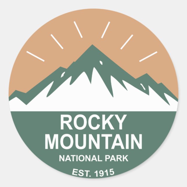 Rocky Mountain National Park Classic Round Sticker (Front)