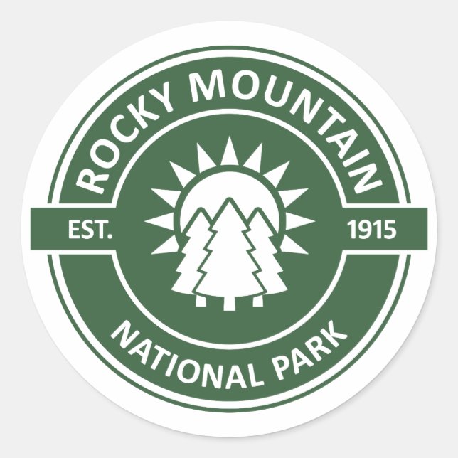 Rocky Mountain National Park Classic Round Sticker (Front)