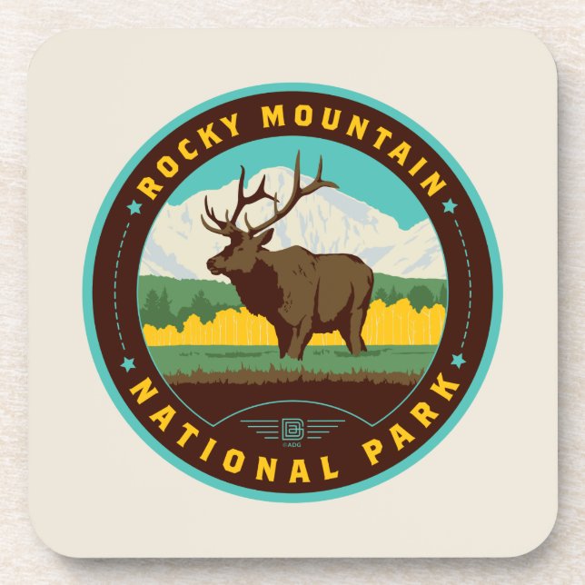 Rocky Mountain National Park Coaster (Front)