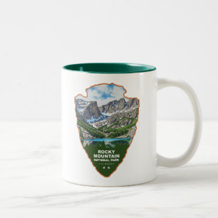 Rocky Mountain National Park Colorado Arrowhead Two-Tone Coffee Mug