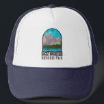Rocky Mountain National Park Colorado Bear Lake  Trucker Hat<br><div class="desc">Rocky Mountain vector artwork design. The park is known for the Trail Ridge Road and the Old Fall River Road,  drives that pass aspen trees and rivers.</div>