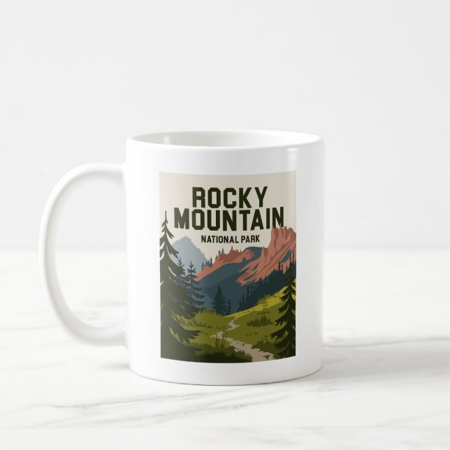 Rocky Mountain National Park Colorado Coffee Mug (Left)