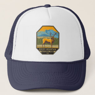 Rocky Mountain National Park Colorado Elk Vintage  Trucker Hat