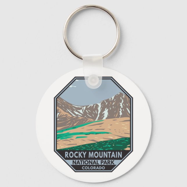 Rocky Mountain National Park Colorado Greys Peak Keychain (Front)
