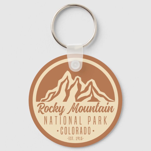 Rocky Mountain National Park Colorado Keychain (Front)