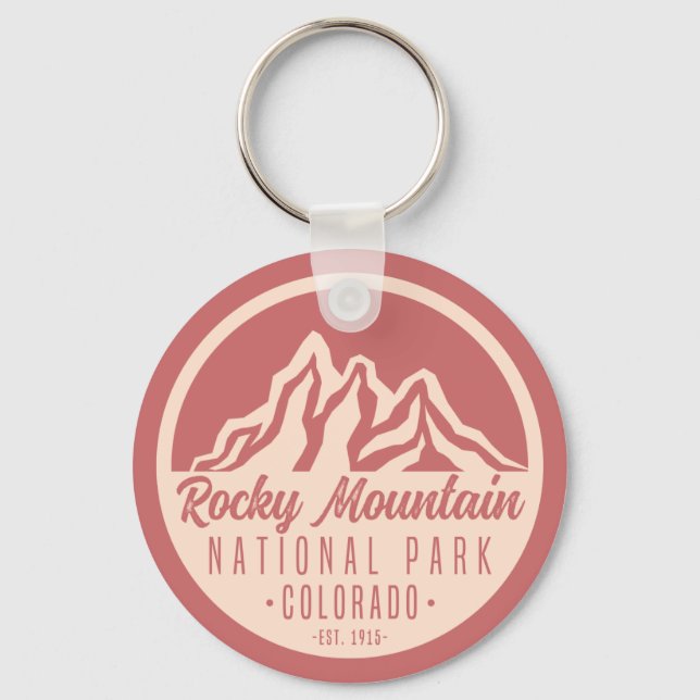 Rocky Mountain National Park Colorado  Keychain (Front)