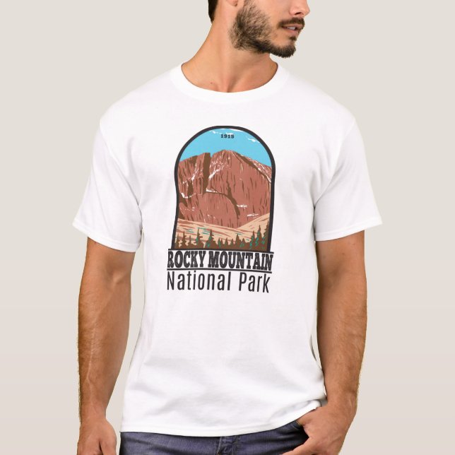 Rocky Mountain National Park Colorado Longs Peak  T-Shirt (Front)