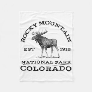 Rocky Mountain National Park Colorado Moose Hike O Fleece Blanket