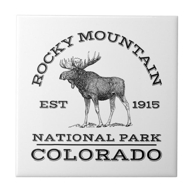 Rocky Mountain National Park Colorado Moose Hike O Tile (Front)